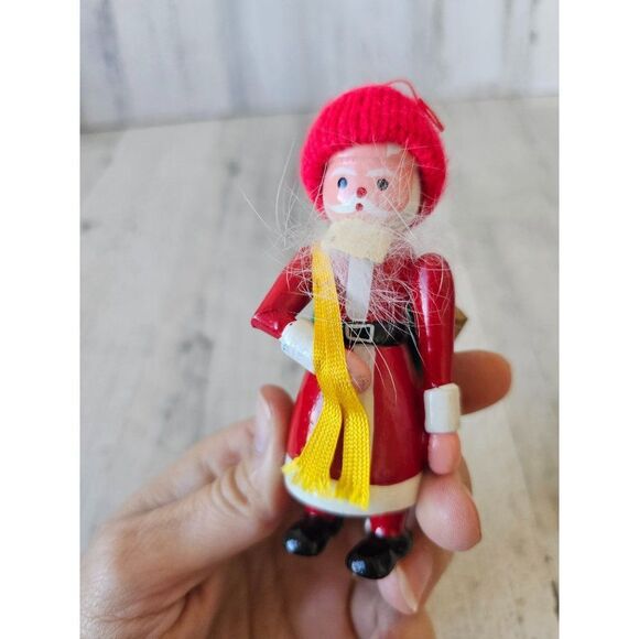 Wooden Santa vintage ornament backpack Xmas tree - Picture 2 of 8